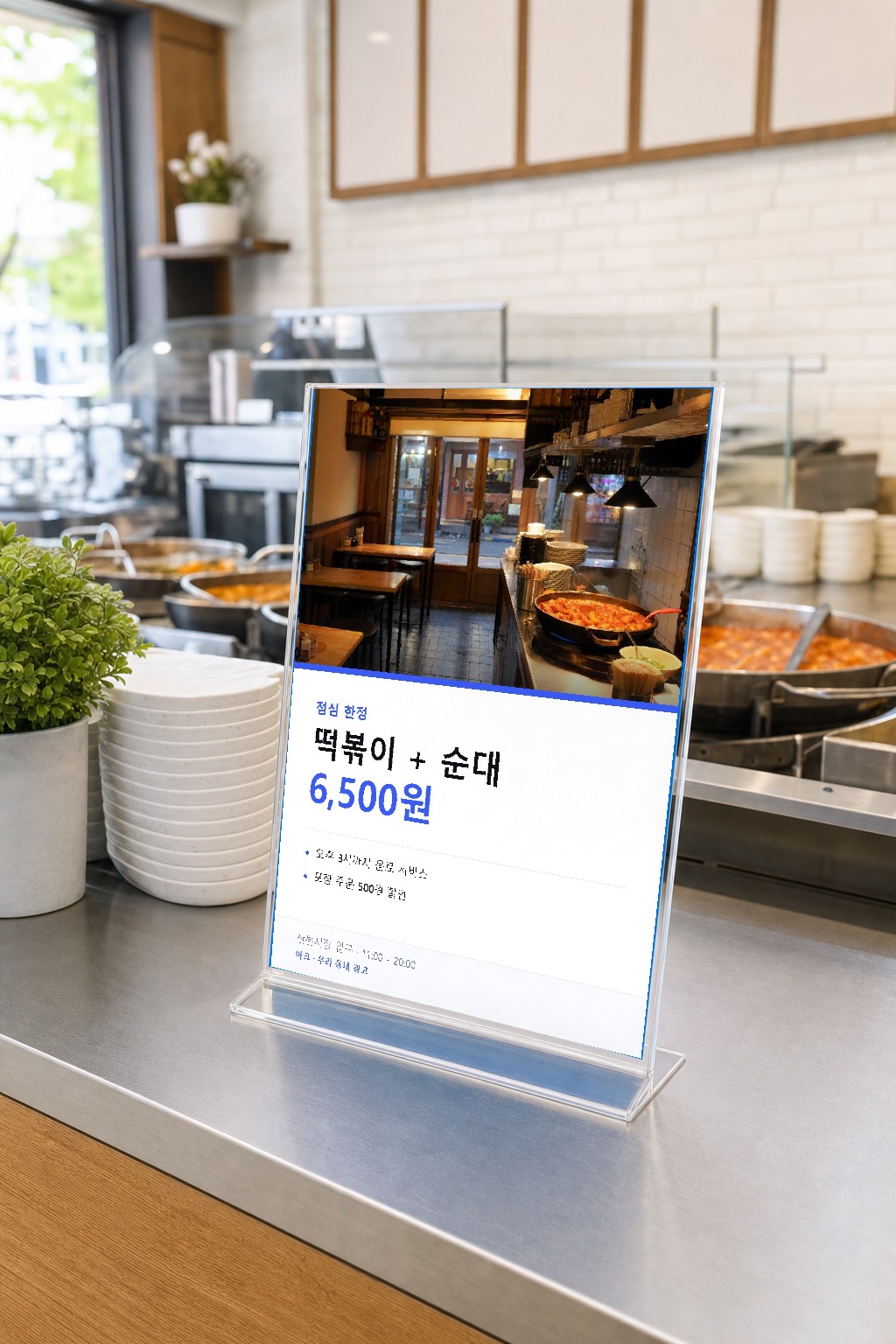 매장에 놓인 아크 광고