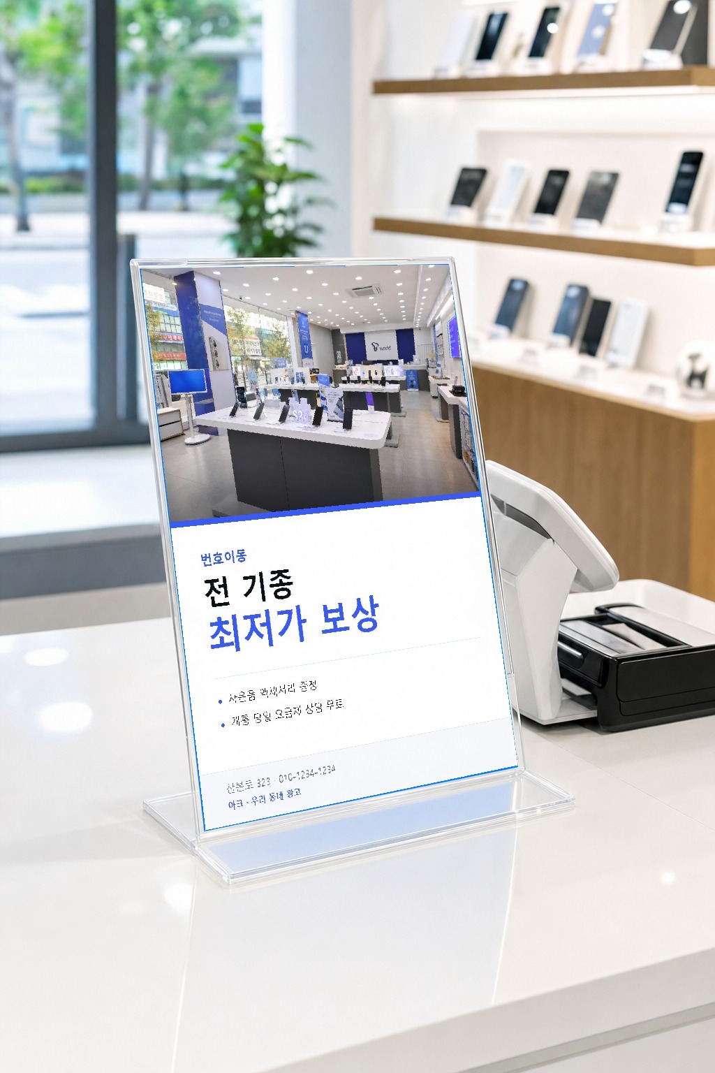 휴대폰 · 카운터에 놓인 아크 광고