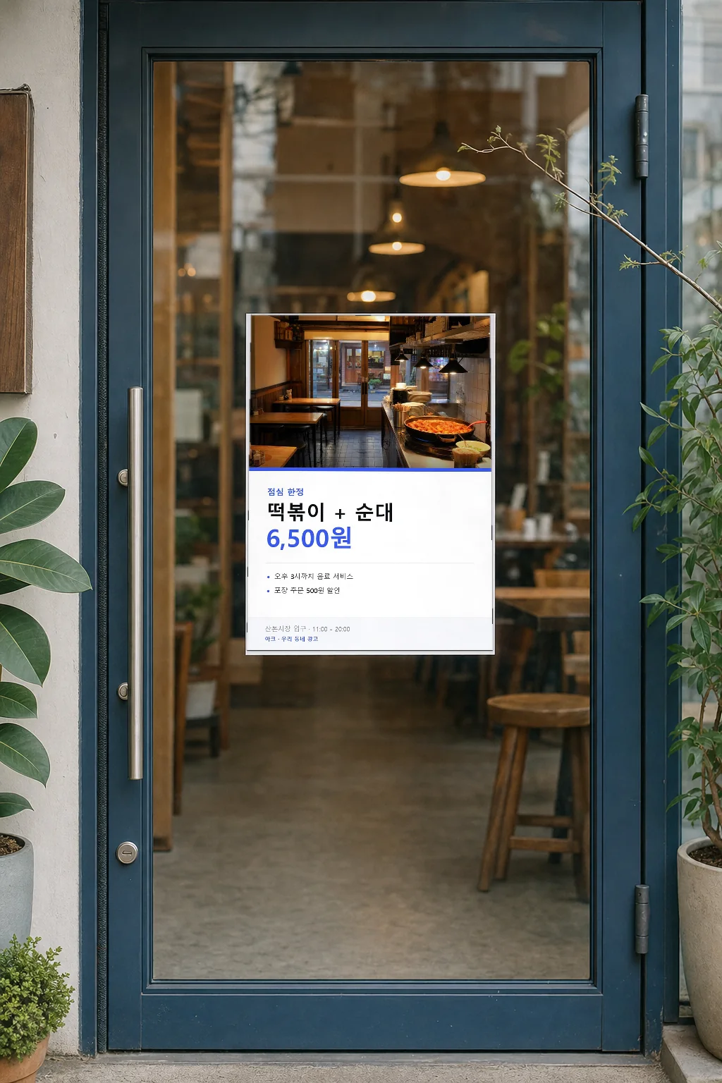 출입문용 코팅 광고 5매 사진 2