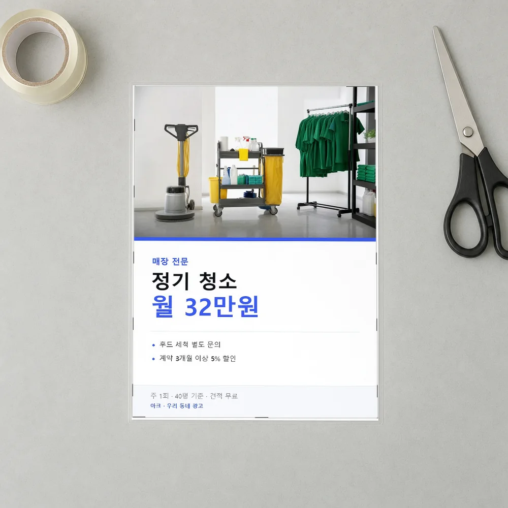 출입문용 코팅 광고 5매
